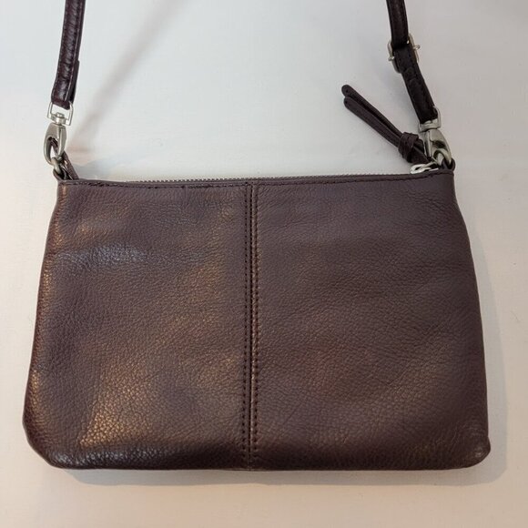 J Jill Purple Leather Crossbody Purse - Minimalist Perfection - Picture 3 of 10